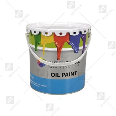 Balde de metal de 1 galón con tapa de flor